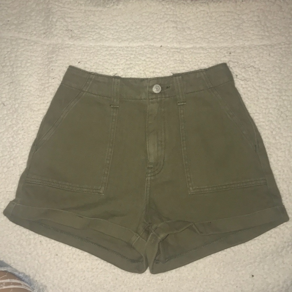 Olive green combat shorts by PacSun mom shorts
